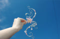 Baby Pink & Yellow Dangly Butterfly Arm Cuff
