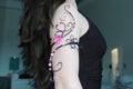 Black & Pink Butterfly Arm Cuff