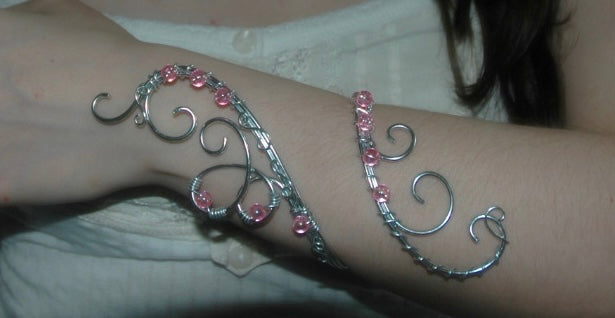 Baby Pink Butterfly Forearm Cuff