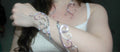 Pink & Silver Wire Butterfly Forearm Cuff