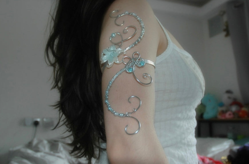 Snow fairy butterfly arm cuff