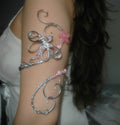 Silver & Baby Pink Dragonfly Cuff 💗