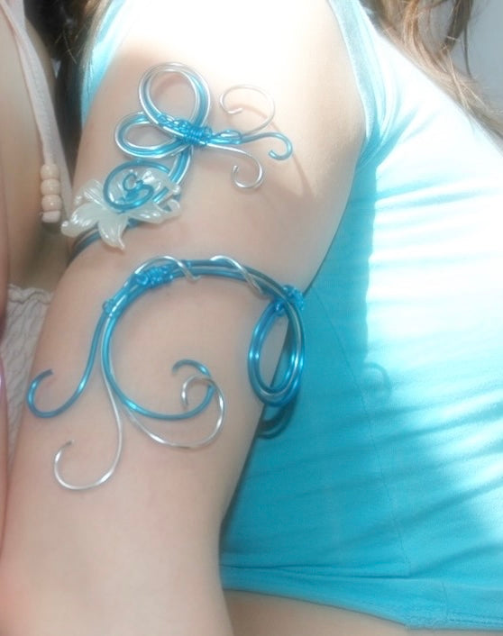 Blue Butterfly Arm Cuff