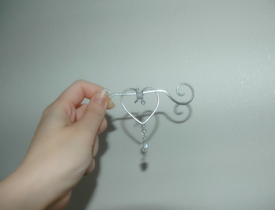 Pearl Heart Hair Pin