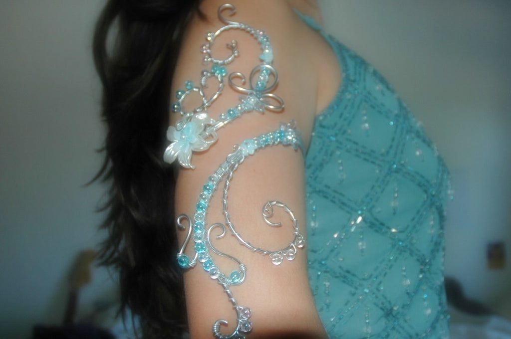 Aqua Butterfly Arm Cuff