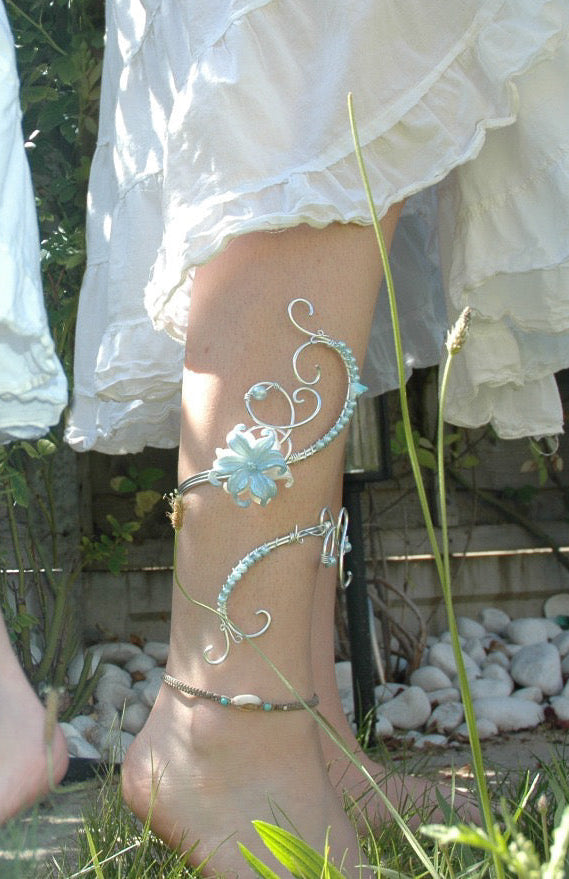 Baby Blue Butterfly Ankle Cuff