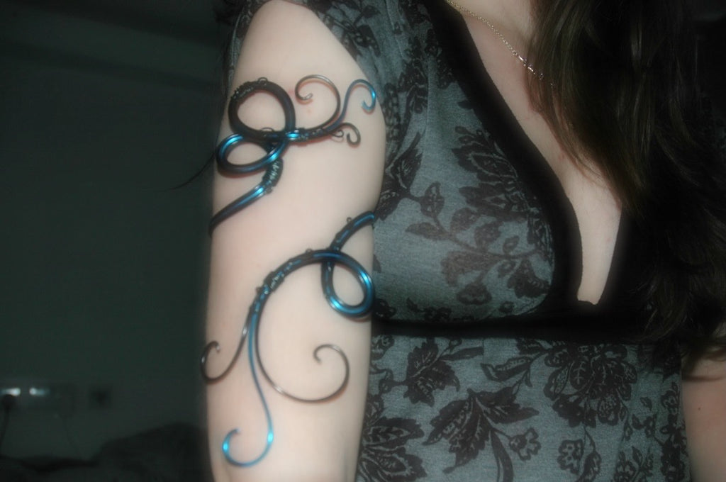 Black & Blue Butterfly Arm Cuff