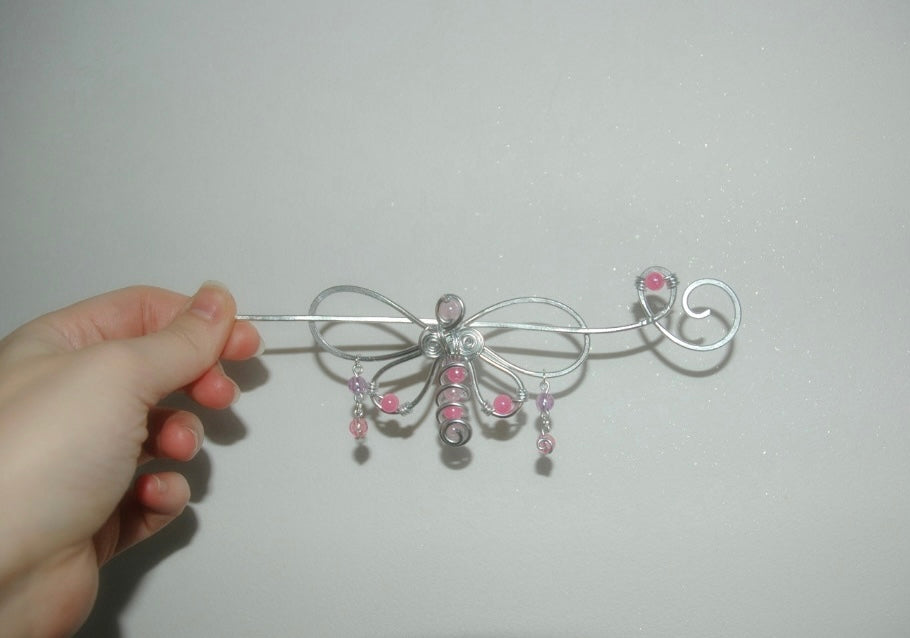 Baby Pink Dragonfly Hair Pin