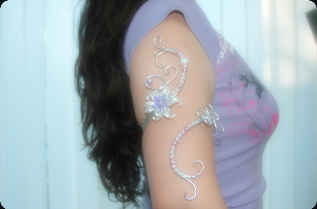 Pastel purple butterfly cuff