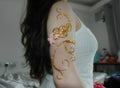 Gold Rose Quartz Heart Arm Cuff