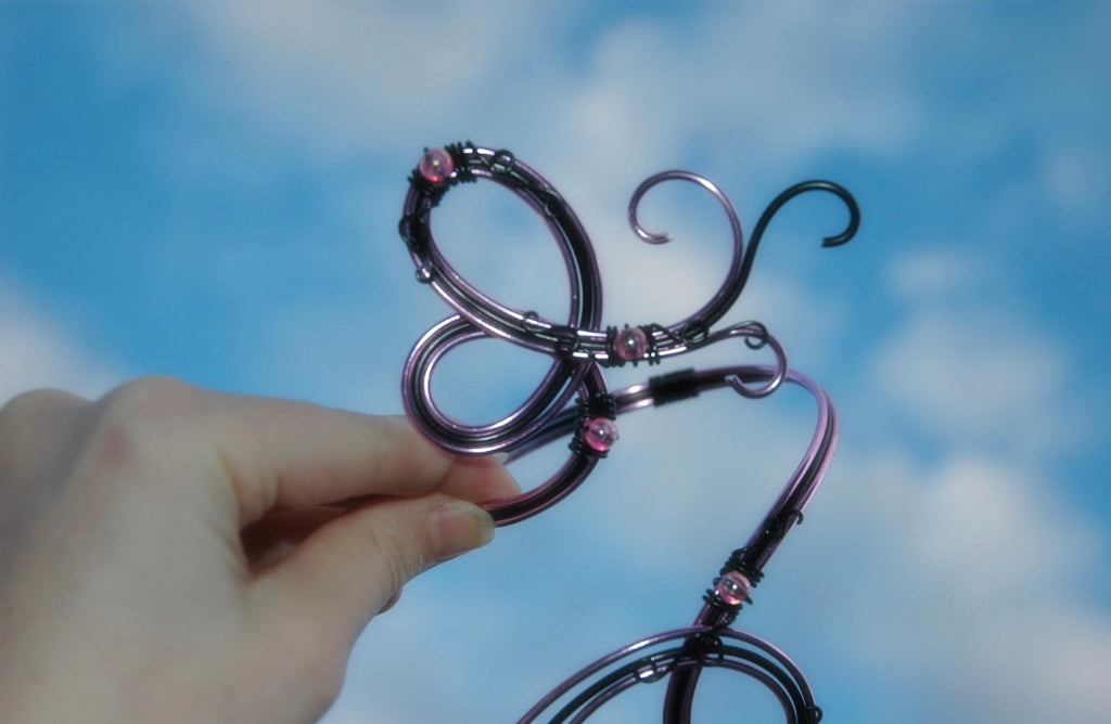 Black & Pink Butterfly Cuff