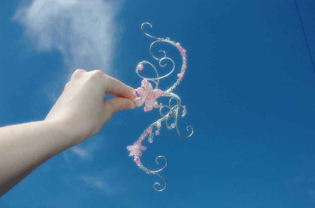 Baby Pink Dangly Butterfly Arm Cuff
