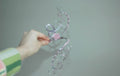 PRE-ORDER Silver & Pink Butterfly Arm Cuff