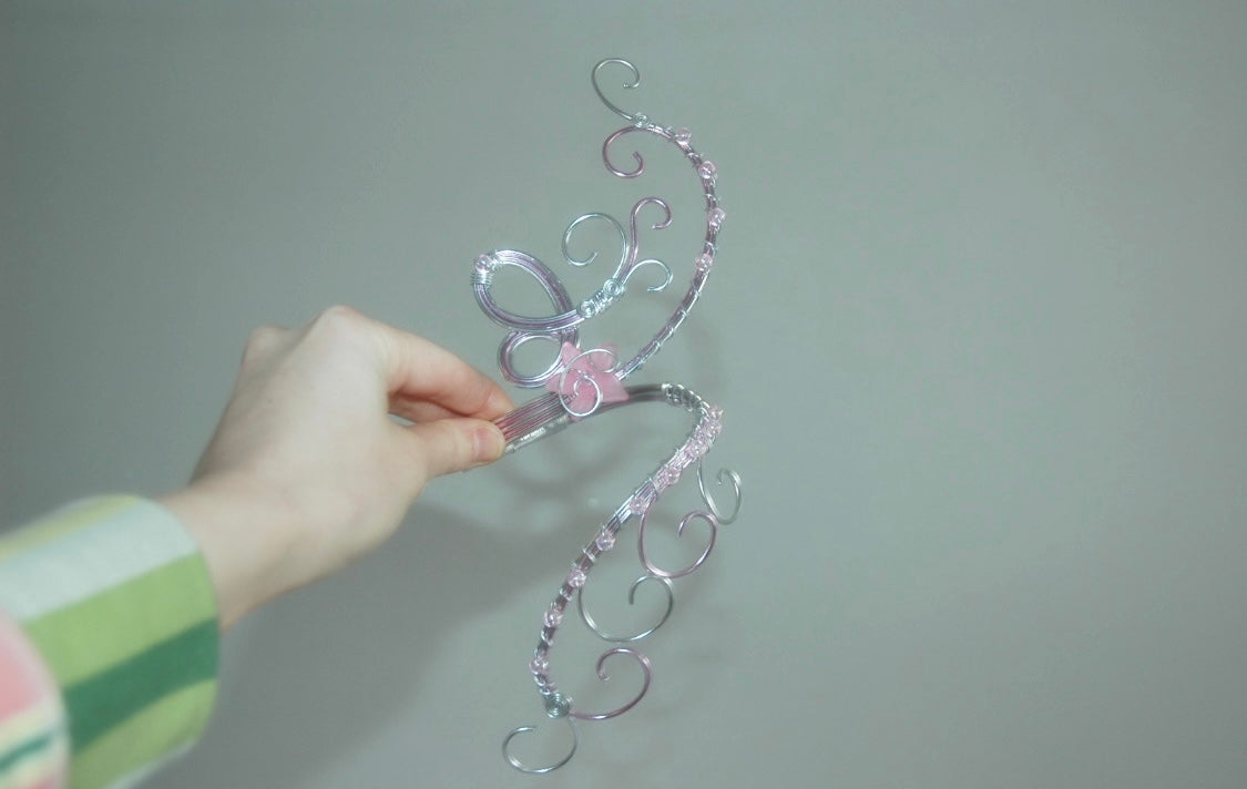 PRE-ORDER Silver & Pink Butterfly Arm Cuff