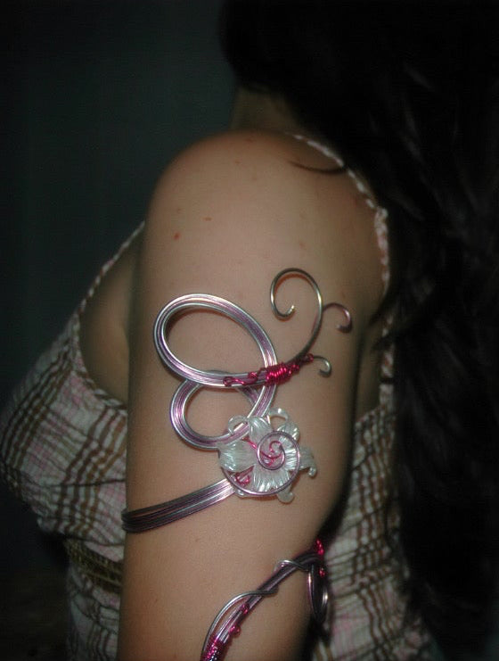 Pink Butterfly Arm Cuff