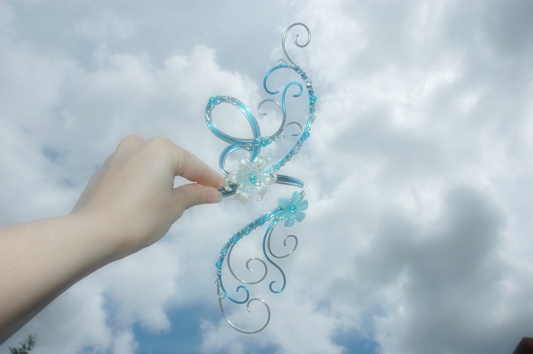 Blue & Silver Butterfly Arm Cuff