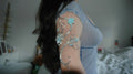 Baby blue butterfly cuff