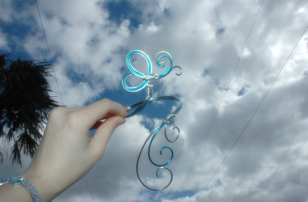 PRE-ORDER Blue & Silver Butterfly Arm Cuff